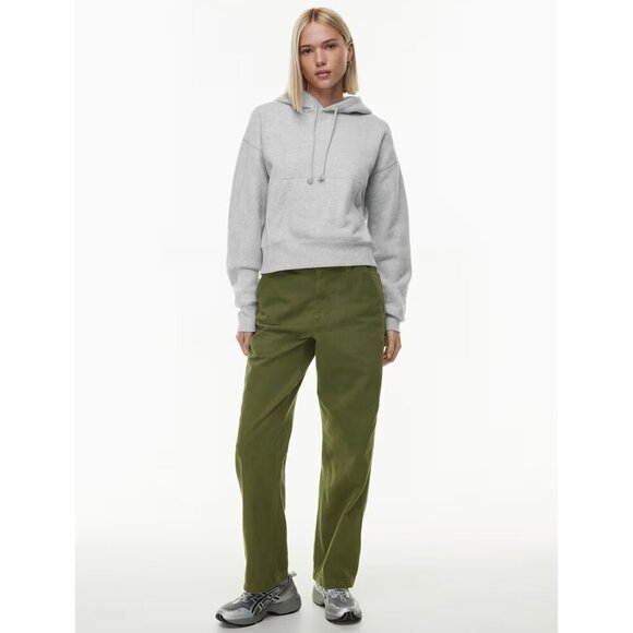 Aritzia TNA Greenwich Pant High-Waisted Carpenter Twill Olive Green Pants Size 2 - Picture 1 of 13